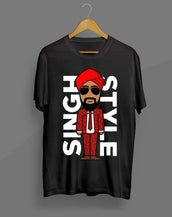 Singh Style Black T-Shirt