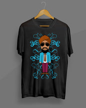 Singh Suit Black T-Shirt